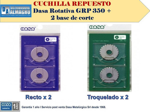 Cabezal Repuesto Cuchilla Grp 350 X 2 Unidades+ 2 Base Corte 1