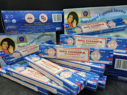 Incienso Masala Nag Champa Satya X12 Azúl Sahumerio India 1