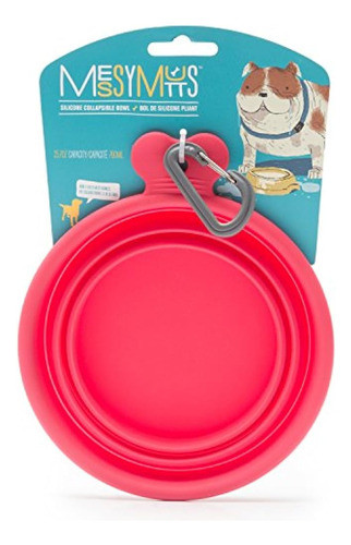 Cuenco Plegable De Silicona Messy Mutts, Grande, 3 Tazas, Sa 0