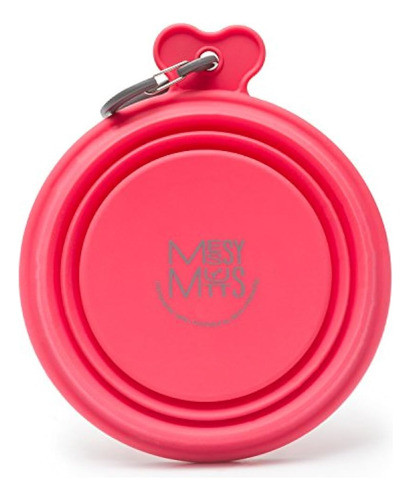 Cuenco Plegable De Silicona Messy Mutts, Grande, 3 Tazas, Sa 1