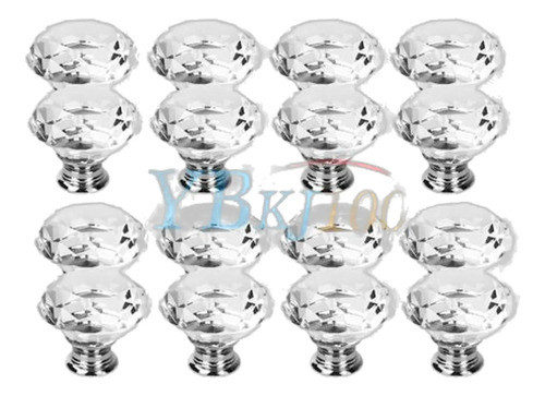 16pcs 40mm Cocina Cristal Armario Pomito Cajón Puerta Manija 0