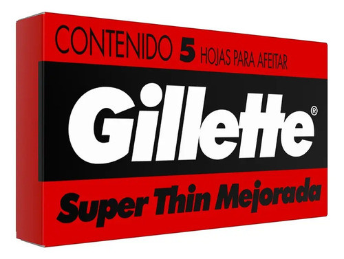 Hojas De Afeitar Gillette Sup.thin X5 Unidades Pack X6 Cajas 0