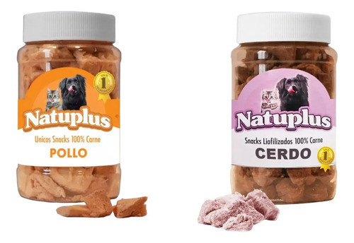 Combo Snacks Para Perro Natuplus Sabor Pollo + Cerdo Premium 0