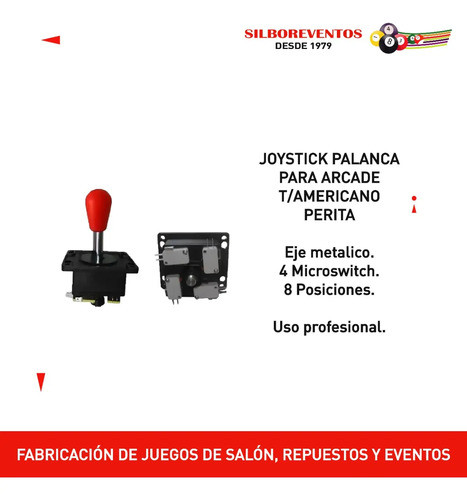 Palanca Joystick Arcade Metalico Perita Mame 8 Posiciones 1