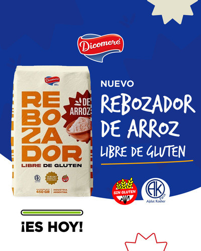 Rebozador De Arroz 450g Dicomere Sin Tacc Freir Y Hornear 1
