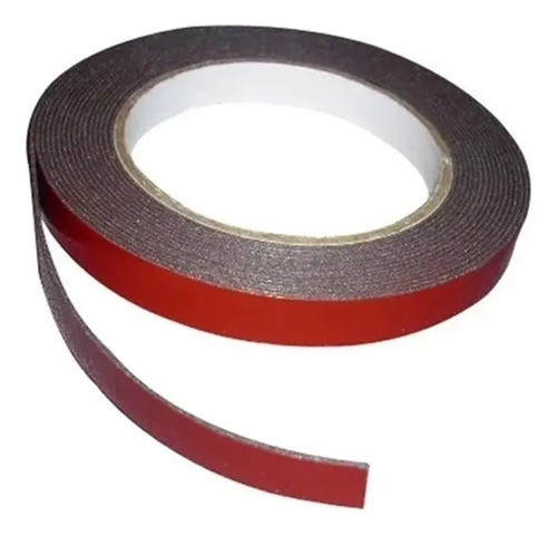 Cinta Bifaz Espumosa Negra Doble Adhesivo 8mm X 3 Mts 0
