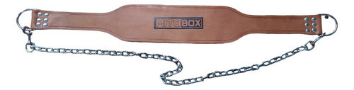Cinturon De Cuero Lumbar Con Cadena Para Dominada /fit Point 1