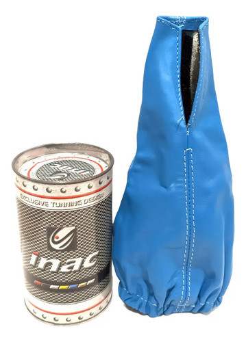 Funda Cofia Palanca Cambio Cuero Azul 1