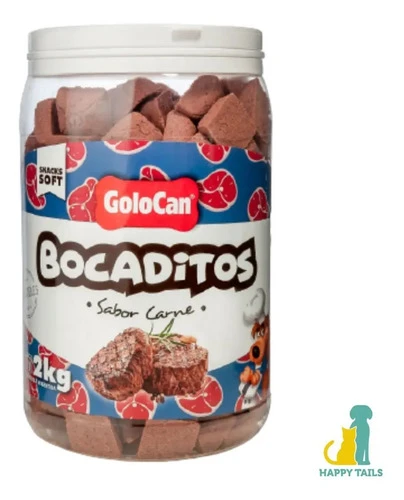 Bocaditos Golocan Snack Perros Carne X 2 Kg - Happy Tails 0