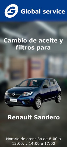 Cambio De Aceite Semi-sintético Y Filtro Sandero 1