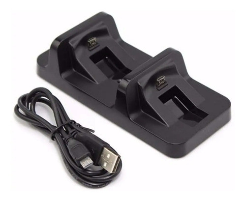 Base Cargador Horizontal Para Joystick Ps4 Con Cable Usb 1