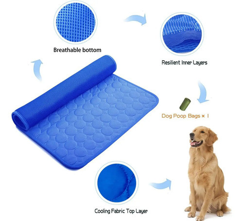 Manta Refrigerante Para Perro Gatos Microcosmos 71x55cm 1