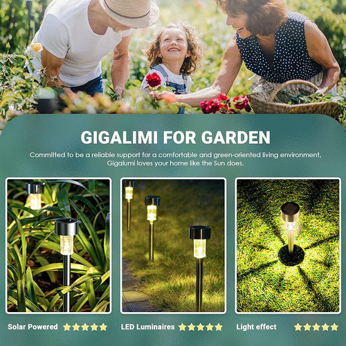 Gigalumi 24 Pack Luces De Camino Solar Al Aire Libre,luces S 1