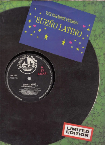 Vinilo Maxi Ambient House Sueño Latino Paradise Version + 2 0