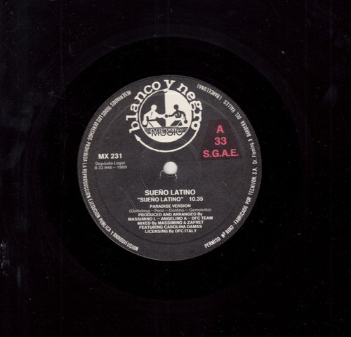Vinilo Maxi Ambient House Sueño Latino Paradise Version + 2 1