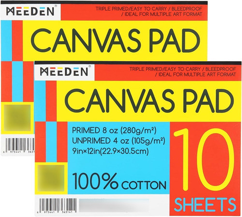 Papel Meeden 20 Hojas 23x30cm Triple Imprimación Algodón 0