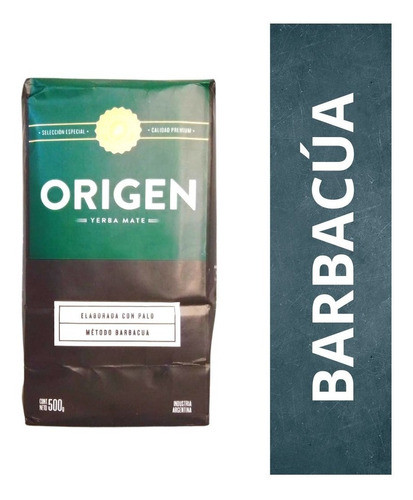 Yerba Mate Barbacúa Origen X 500 Gr - Con Palo 0