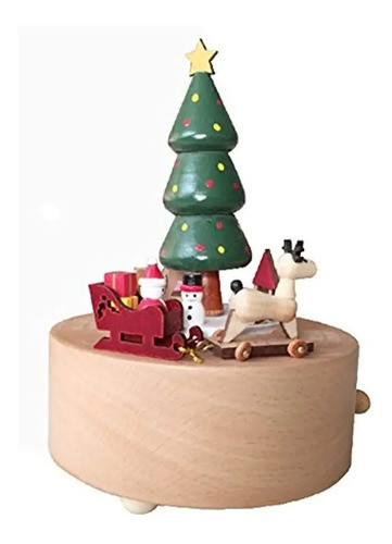 Caja De Musica Del Arbol De Navidad Con La Base Redonda, R 0