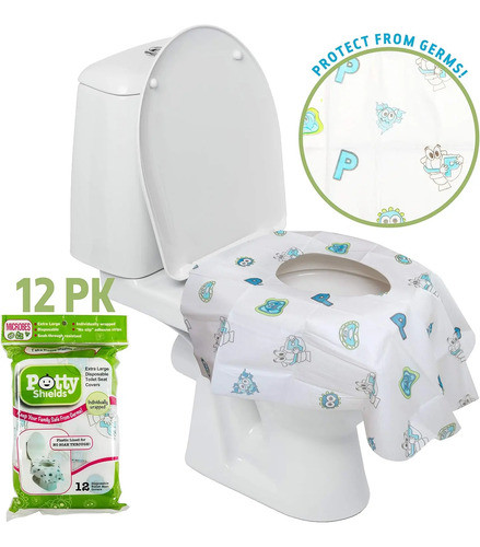 Tapa De Inodoro Xl Para Niños Y Adultos, Paquete De 12 1