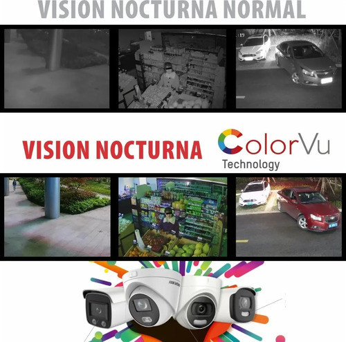 Kit Seguridad Hikvision Full Hd 1080p 4ch+2 Colorvu 2mp+1tb 1