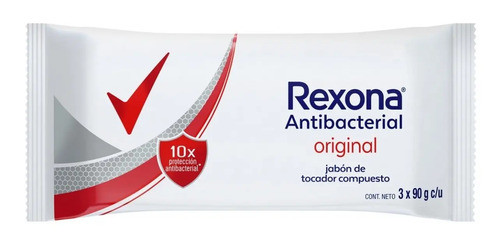 Rexona Jabon 3x125g C/u  Antibacterial Original 0
