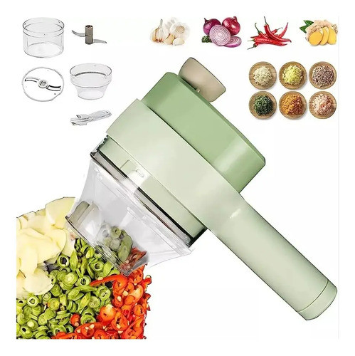 Cortador Picadora Triturador Vegetales Eléctrico Usb Recarga 0