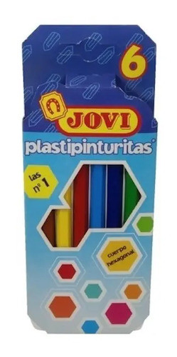 Crayones Jovi Plastipinturitas Cortos X 6 U. Qpañzm 0