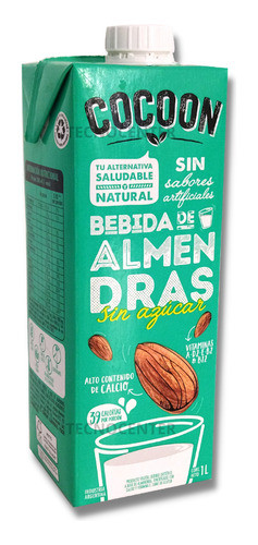 Bebida Leche Almendras Cocoon Sin Azucar Sin Tacc 1lt X3u 1