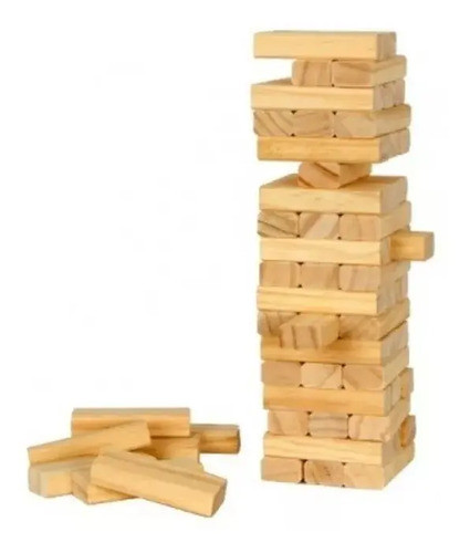Torre Yenga De Madera  Mediano Motricidad Fina Coordinación 1