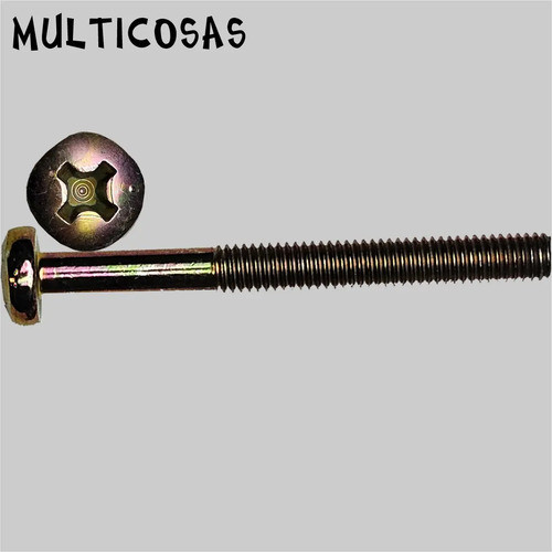 Saldo 65 Tornillos Rex Bicromatizado 6x60mm M6-1.25 Cruz 1
