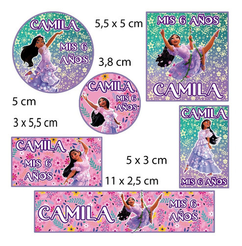 Kit 180 Stickers Encanto Isabella Disney Candy Bar Etiqueta2 1
