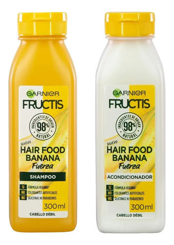 Shampoo + Acodicionador Garnier Fructis Hair Food Banana 0