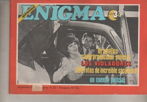 Antigua Fotonovela ** Enigma ** Nº 3 Año 1975 German Kraus 0