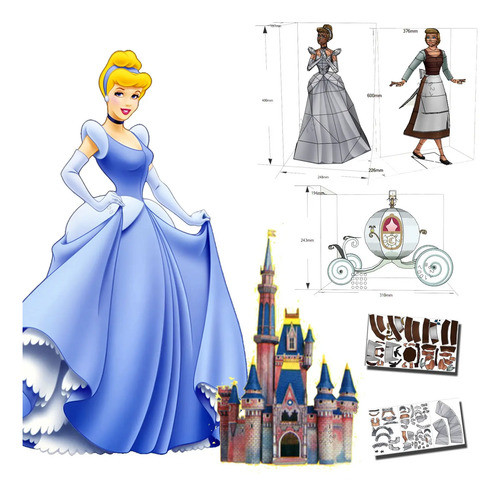 La Cenicienta Pack Papercraft 0