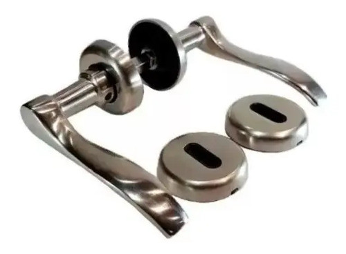 Manija Verona Doble Satinado Con Bocallaves Puerta Picaporte 1