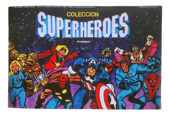 Marvel Superheroes Sticker Album 1980 Complete Cromolandia Repro Cover Used