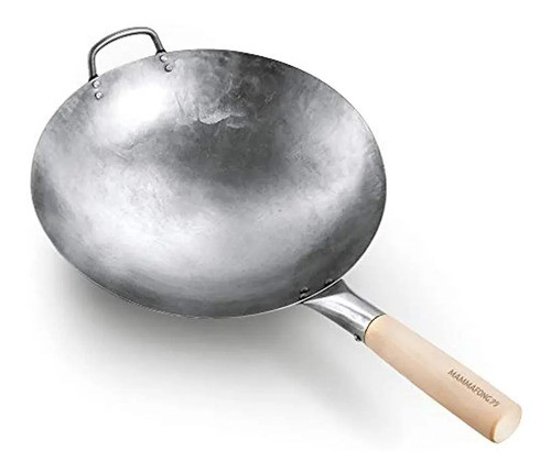 Mammafong - Wok Original Martillado A Mano 140 In Acero Al C 0