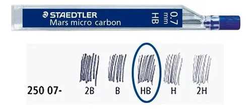 Minas Dibujo Staedtler 0.7 Hb P/ Portaminas Caja X 12 Tubos 1