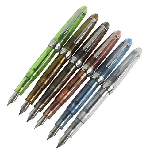 Conjunto De Pluma Plástica De 6 Piezas Jinhao 992, Transpare 1