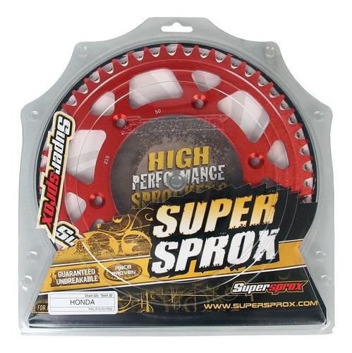 Corona Aluminio Supersprox 50t-520 Roja Crf230/450 Xr250/600 0