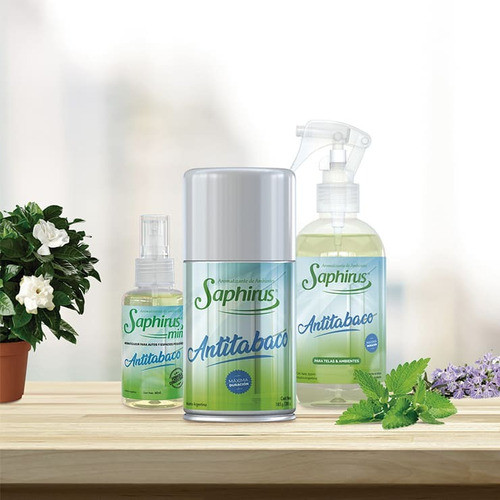 Aromatizador Textil Saphirus Fragancia Antitabaco 250ml X3u. 1