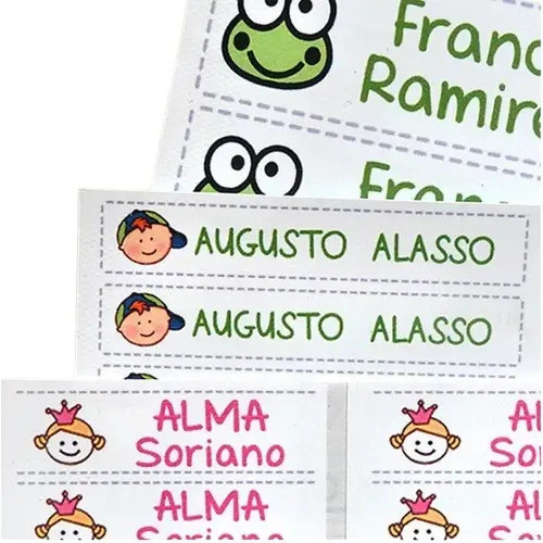 Etiqueta Ropa Plancha Termoadhesivas / 30 Nombres 0