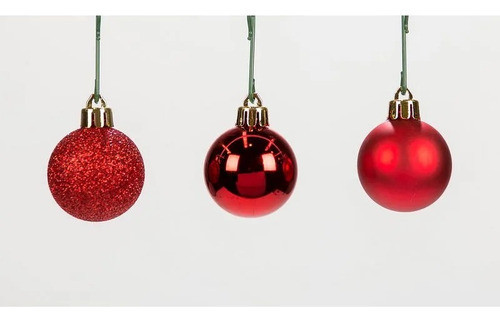 Set 50 Bolas De Navidad Rojo 6cm 1