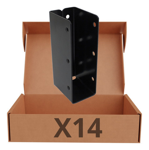 Soporte Cerrado Chapa  Tirante Madera 2x6 Vigas Techo X 14 0