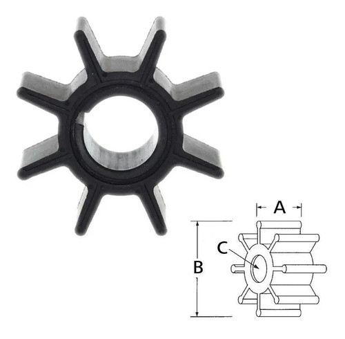 Rotor Bomba De Agua Tohatsu 25 30 Hp   345-65021-0 Rotorax 0
