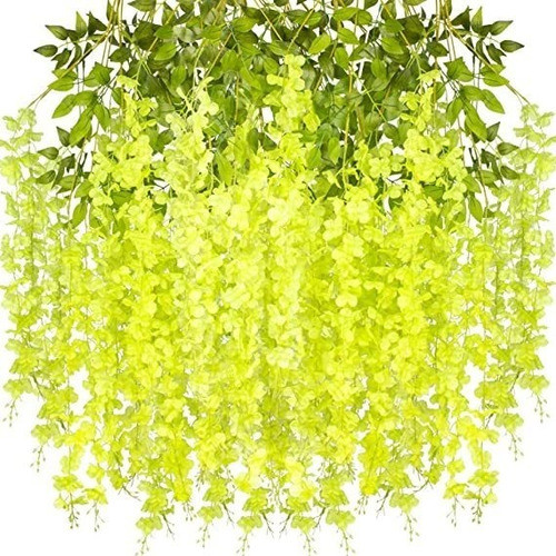 Paquete De 12 Flores Artificiales Amarrillas 0