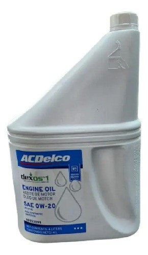 Aceite Sintetico Acdelco 0w20 Dexos 1 Gen 3 4lts 0