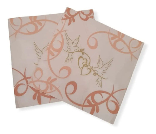 Servilletas Doble Hoja 33 X 33 Cm Fantasía Salmón (x 20 Un) 0