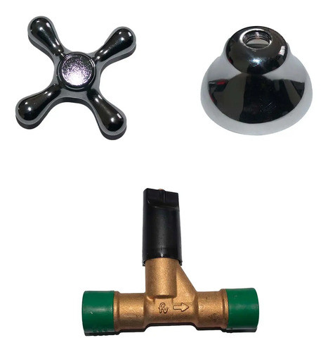 Set Fv Llave De Paso Con Volante Y Campana 0489.fvbase.25 0