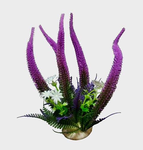 Adorno Para Peceras/ Terrario Planta Artificial Imp. 20cm Al 0